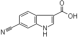 结构式 CAS# 174500-88-0, 6-氰基-1H-吲哚-3-羧酸