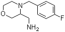 structure of CAS# 174561-70-7, 3-Aminomethy-4-(4-fluorobenzyl)morpholine;4-[(4-Fluorophenyl)methyl]-3-morpholinemethanamine
