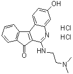 structure of CAS# 174634-09-4, 6-[[2-(Dimethylamino)ethyl]amino]-3-hydroxy-7H-indeno[2,1-c]quinolin-7-one dihydrochloride;TAS 103