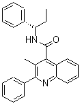 结构式 CAS# 174635-69-9, SB 222200; 3-甲基-2-苯基-N-((1S)-1-苯基丙基)喹啉-4-甲酰胺