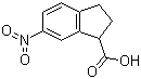 (+)-2,3-Dihydro-6-nitro-1H-indene-1-carboxylic acid molecular structure (CAS 174776-68-2)