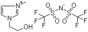 结构式 CAS# 174899-86-6, 1-(2-羟基乙基)-3-甲基咪唑鎓双(三氟甲磺酰基)亚胺盐