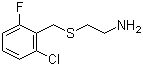 structure of CAS# 175136-76-2, 2-[(2-Chloro-6-fluorobenzyl)thio]ethylamine;2-[(2-Chloro-6-fluorobenzyl)thio]ethanamine