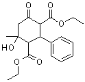 结构式 CAS# 17572-39-3, 2,4-二乙氧羰基-5-羟基-5-甲基-3-苯基环己酮