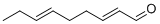 structure of CAS# 17587-33-6, (E,E)-2,6-Nonadienal,;(2E,6E)-nona-2,6-dienal