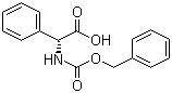 N-苄氧羰基-D-(-)-苯甘氨酸分子结构 (CAS 17609-52-8)