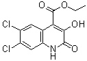Ethyl 6,7-dichloro-3-hydroxy-2-oxo-1,2-dihydroquinoline-4-carboxylate molecular structure (CAS 176170-07-3)