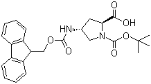 N-Boc-trans-4-N-Fmoc-amino-L-proline molecular structure (CAS 176486-63-8)