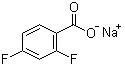2,4-二氟苯甲酸钠盐分子结构 (CAS 1765-08-8)