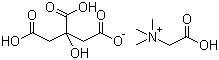 结构式 CAS# 17671-50-0, 柠檬酸甜菜碱