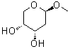 Methyl 2-deoxy-beta-D-erythro-pentopyranoside molecular structure (CAS 17676-20-9)