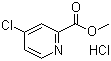 结构式 CAS# 176977-85-8, 4-氯-2-吡啶甲酸甲酯盐酸盐