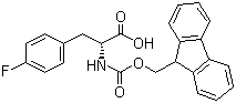 Fmoc-4-fluoro-D-phenylalanine molecular structure (CAS 177966-64-2)