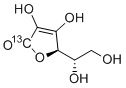 structure of CAS# 178101-88-7, L-Ascorbic acid-1-<sup>13</sup>C;Vitamin C-1-<sup>13</sup>C;(2R)-2-[(1S)-1,2-dihydroxyethyl]-3,4-dihydroxy-(513C)2H-furan-5-one
