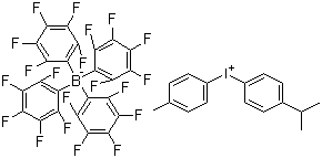 structure of CAS# 178233-72-2, 4-Isopropyl-4'-methyldiphenyliodonium tetrakis(pentafluorophenyl)borate
