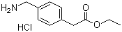 4-(氨基甲基)苯乙酸乙酯盐酸盐分子结构 (CAS 17841-69-9)