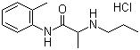 Prilocaine hydrochloride molecular structure (CAS 1786-81-8)