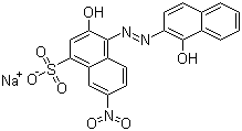 结构式 CAS# 1787-61-7, 铬黑 T; 羊毛铬黑 T; 酸性媒介黑 T; 媒介黑 11