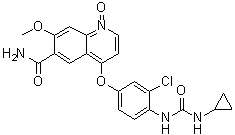 4-[3-Chloro-4-[[(cyclopropylamino)carbonyl]amino]phenoxy]-7-methoxy-6-quinolinecarboxamide 1-oxide molecular structure (CAS 1788901-86-9)