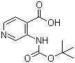 结构式 CAS# 179024-65-8, 3-N-叔丁氧羰基氨基异烟酸