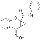 结构式 CAS# 179068-02-1, N-苯基-7-(羟基亚胺基)环丙烯并[b]苯并吡喃-1a-甲酰胺