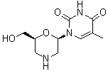 1-[(2R,6S)-6-(Hydroxymethyl)-2-morpholinyl]-5-methyl-2,4(1H,3H)-pyrimidinedione molecular structure (CAS 179073-10-0)