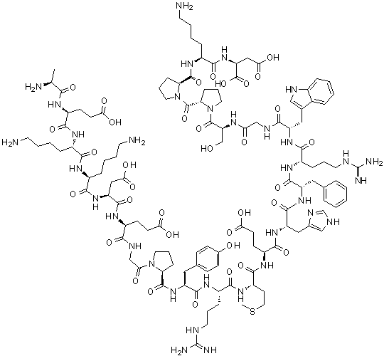 structure of CAS# 17908-57-5, Human beta-melanotropin;beta-MSH (human)