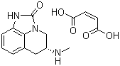 结构式 CAS# 179386-44-8, Sumanirole 马来酸盐; PNU 95666; (R)-5,6-二氢-5-(甲基氨基)-4H-咪唑并[4,5,1-ij]喹啉-2(1H)-酮马来酸盐