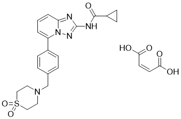Filgotinib maleate molecular structure (CAS 1802998-75-9)