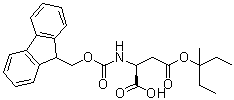 N-[(9H-Fluoren-9-ylmethoxy)carbonyl]-L-aspartic acid 4-(1-ethyl-1-methylpropyl) ester molecular structure (CAS 180675-08-5)