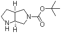 structure of CAS# 180975-51-3, tert-Butyl cis-hexahydropyrrolo[3,4-b]pyrrole-5(1H)-carboxylate;cis-Hexahydropyrrolo[3,4-b]pyrrole-5-carboxylic acid tert-butyl ester