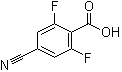 结构式 CAS# 181073-82-5, 4-氰基-2,6-二氟苯甲酸