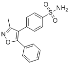 structure of CAS# 181695-84-1, Parecoxib Impurity 43;4-(3-Methyl-5-phenylisoxazol-4-yl)benzenesulfonamide