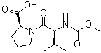 structure of CAS# 181827-47-4, N-(Methoxycarbonyl)-L-valyl-L-proline