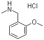 结构式 CAS# 181880-42-2, 2-甲氧基-N-甲基苯甲胺盐酸盐