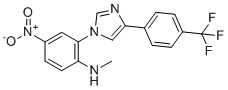 structure of CAS# 1821387-73-8, CU-T12-9;N-methyl-4-nitro-2-(4-(4-(trifluoromethyl)phenyl)-1H-imidazol-1-yl)aniline