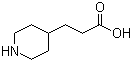 4-哌啶丙酸分子结构 (CAS 1822-32-8)