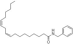 (9Z,12Z)-N-(Phenylmethyl)-9,12-octadecadienamide molecular structure (CAS 18286-71-0)
