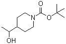 structure of CAS# 183170-69-6, 4-(1-Hydroxyethyl)piperidine-1-carboxylic acid tert-butyl ester;1,1-Dimethylethyl 4-(1-hydroxyethyl)-1-piperidinecarboxylate; 1-tert-Butoxycarbonyl-4-(1-hydroxyethyl)piperidine