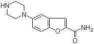 结构式 CAS# 183288-46-2, 5-(哌嗪-1-基)苯并呋喃-2-甲酰胺