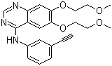 structure of CAS# 183321-74-6, Erlotinib;N-(3-Ethynylphenyl)[6,7-bis(2-methoxyethoxy)quinazolin-4-yl]amine; 4-[(3-Ethynylphenyl)amino]-6,7-bis(2-methoxyethoxy)quinazoline; Tarceva