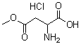 结构式 CAS# 1835-52-5, DL-天冬氨酸 4-甲酯盐酸盐