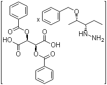 结构式 CAS# 183871-36-5, [S-(R',R')]-2,3-双(苯甲酰氧基)丁二酸和 [S-(R',R')]-[1-乙基-2-(苯基甲氧基)丙基]肼的化合物; 泊沙康唑中间体