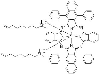 (OC-6-12)-Bis(dimethyl-7-octenylsilanolato)[8,13,24,29-tetraphenyl-33H,35H-dibenzo[b,l]dinaphtho[2,3-g:2',3'-q]porphyrazinato]silicon molecular structure (CAS 183872-57-3)
