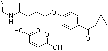 structure of CAS# 184025-19-2, Ciproxifan maleate;Cyclopropyl[4-[3-(1H-imidazol-4-yl)propoxy]phenyl]methanone (2Z)-2-butenedioate