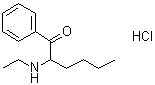 2-(Ethylamino)hexanophenone hydrochloride molecular structure (CAS 18410-62-3)