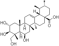 Madecassic acid molecular structure (CAS 18449-41-7)