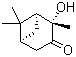 结构式 CAS# 1845-25-6, (1S,2S,5S)-(-)-2-羟基-3-蒎烷酮; (1S,2S,5S)-2-羟基-2,6,6-三甲基-双环[3.1.1]庚-3-酮