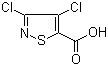 结构式 CAS# 18480-53-0, 3,4-二氯异噻唑-5-羧酸; 3,4-二氯异噻唑-5-甲酸
