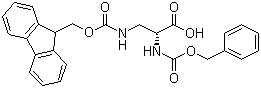 结构式 CAS# 185968-90-5, N-苄氧羰基-N'-芴甲氧羰基-D-2,3-二氨基丙酸